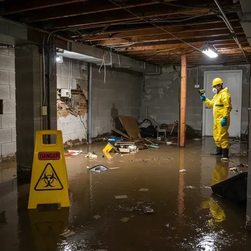 Flooded Basement Electrical Hazard in Edinburg, VA Property